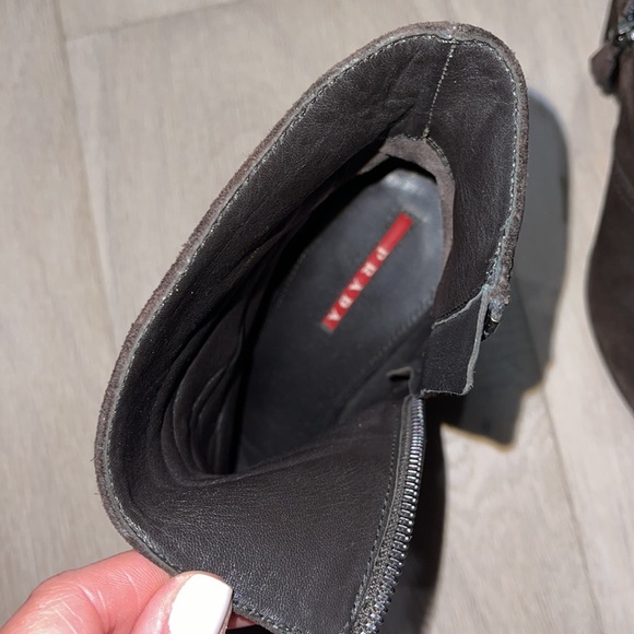 Suede Prada ankle wedges - Picture 6 of 6